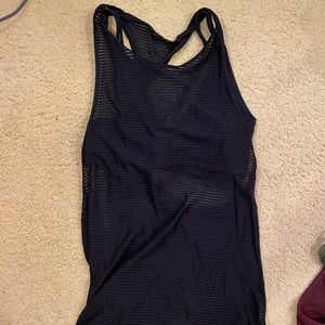 Lulu lemon black tank with built in sports bra